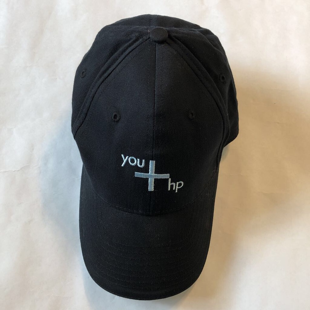 You + Hp Unisex Cap Black Cotton Logo  One Size